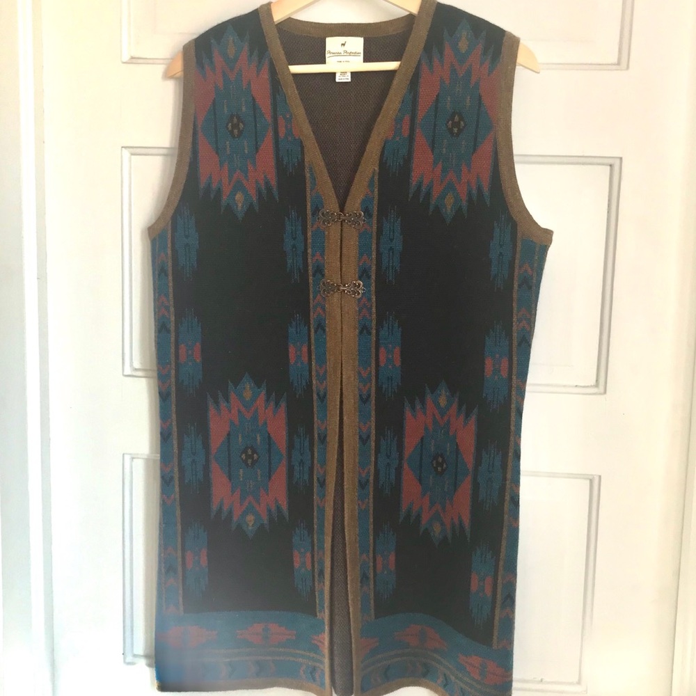 Sleeveless Boho Cardigan 100% Baby Alpaca